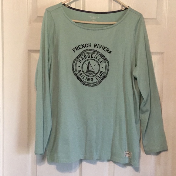 Talbots Ladies L/S Embroidered Tee. Plus Petite 1X - Picture 1 of 3